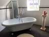 Badezimmer mit der freistehenden Nostalgie Badewanne Carlton 175
