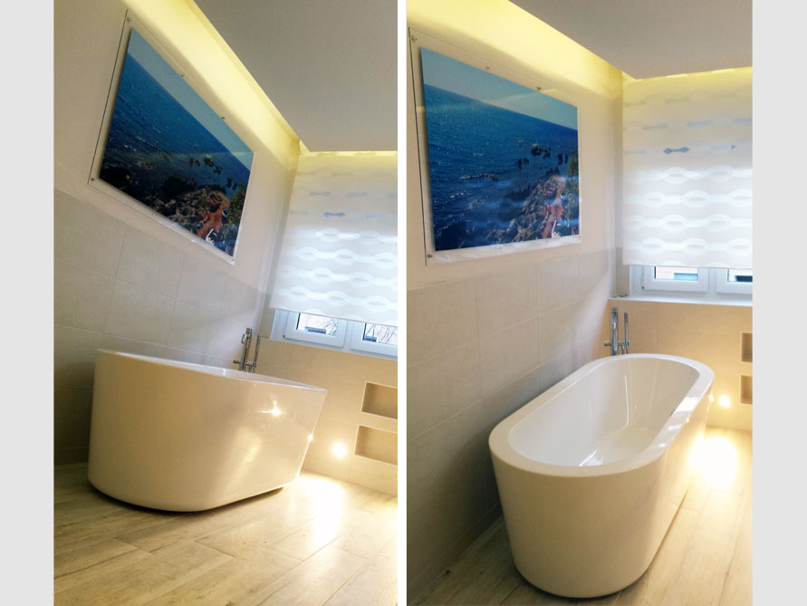 Badezimmer Idee mit der freistehenden Badewanne Almeria 177